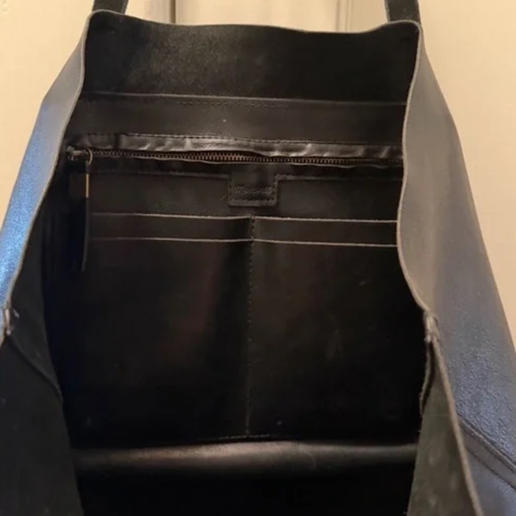 Madewell Black Leather Tote Bag - Picture 10 of 11